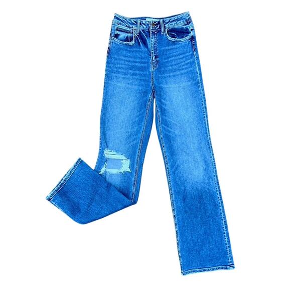 Flying Monkey high rise distressed wide leg jeans size 26x33.5" - Picture 1 of 4